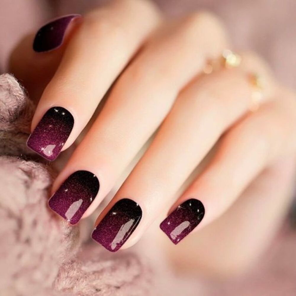 Colour Flash Happy Hour Glitter Black / Pink Ombré lush glitter base nail wraps